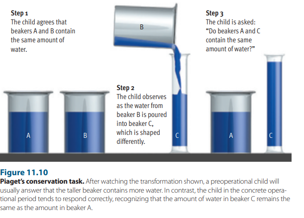 Piaget’s term for the awareness that physical quantities remain constant in spite of changes in their shape or appearance.
