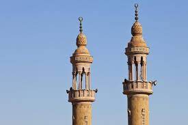The tower On A mosque that calls Muslims to prayer