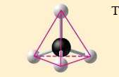 <ul><li><p>tetrahedron</p></li><li><p>CH<sub>4</sub></p></li></ul><p></p>