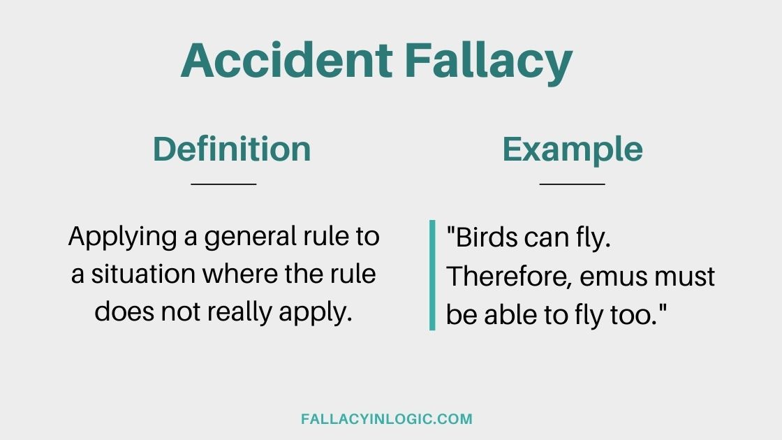 <p>Misapplying a general rule to an exceptional case.</p>