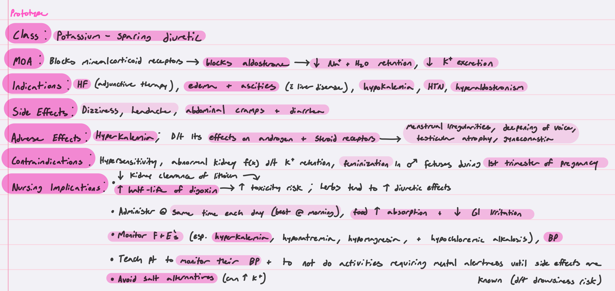 <p>weak diuretic (takes a while for effects to kick in and be absorbed orally, short half-life, effects aren’t much)</p>