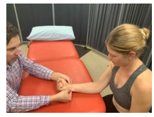 <ul><li><p>Assessment for: Blood flow to the Hand</p></li><li><p>pressure to radial and ulnar arteries, the patient open and close hands and then keep it open.</p></li><li><p>Testing for: hand should flush wihtin 5 seconds of pressure release</p></li></ul><p></p>