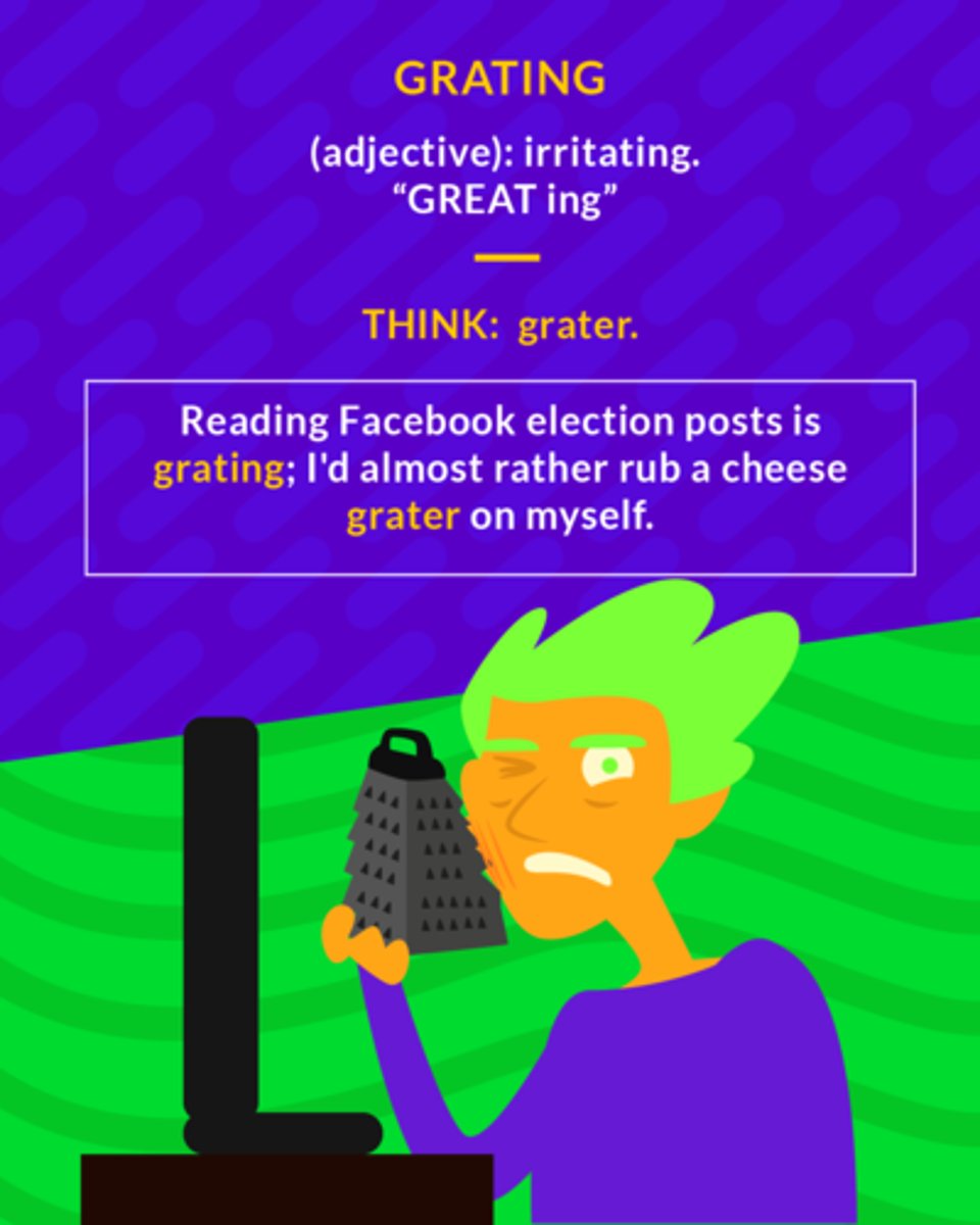 <p>(adj.) irritating</p>