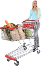 <p><u>A wheeled cart used for transporting goods while shopping. </u></p><ul><li><p>I took <strong><mark data-color="yellow" style="background-color: yellow; color: inherit;">a shopping car</mark></strong>t at the entrance. </p></li></ul><p></p>