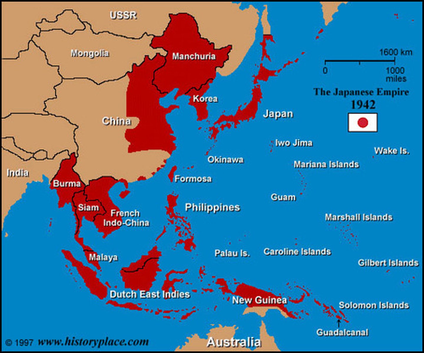 <p>The territories seized by Japan (Philippines, Dutch East Indies, British Malaysia, Burma, and numerous Pacific islands). Japan wanted to rid foreign influence in Asia.</p>
