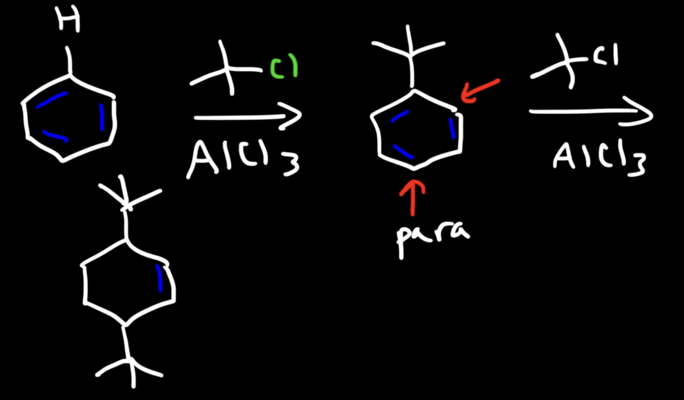 <p>Due to steric effects of the tert-butyl. It is better to put the tert butyl on the para position</p>