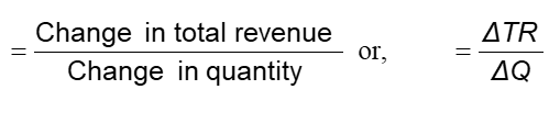 <p>Extra revenue from selling one additional unit</p><p>Also the demand curve</p>