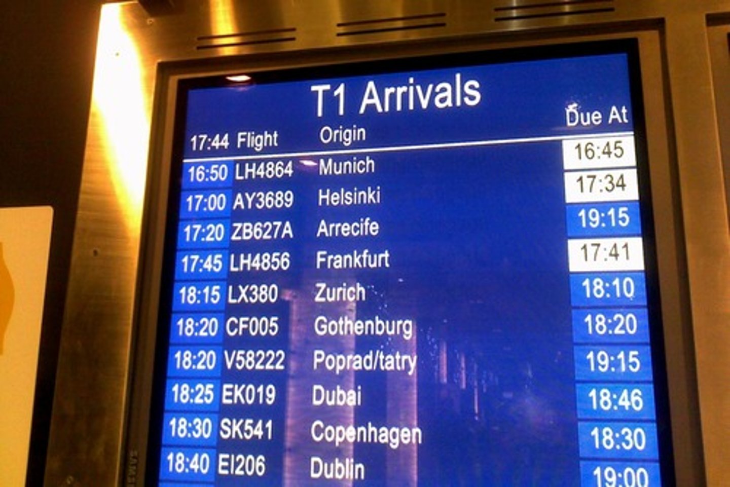 <p>an arrival</p>