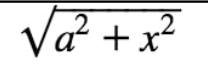 <p>Trig Substitution sqrt(a²+x²)=</p>