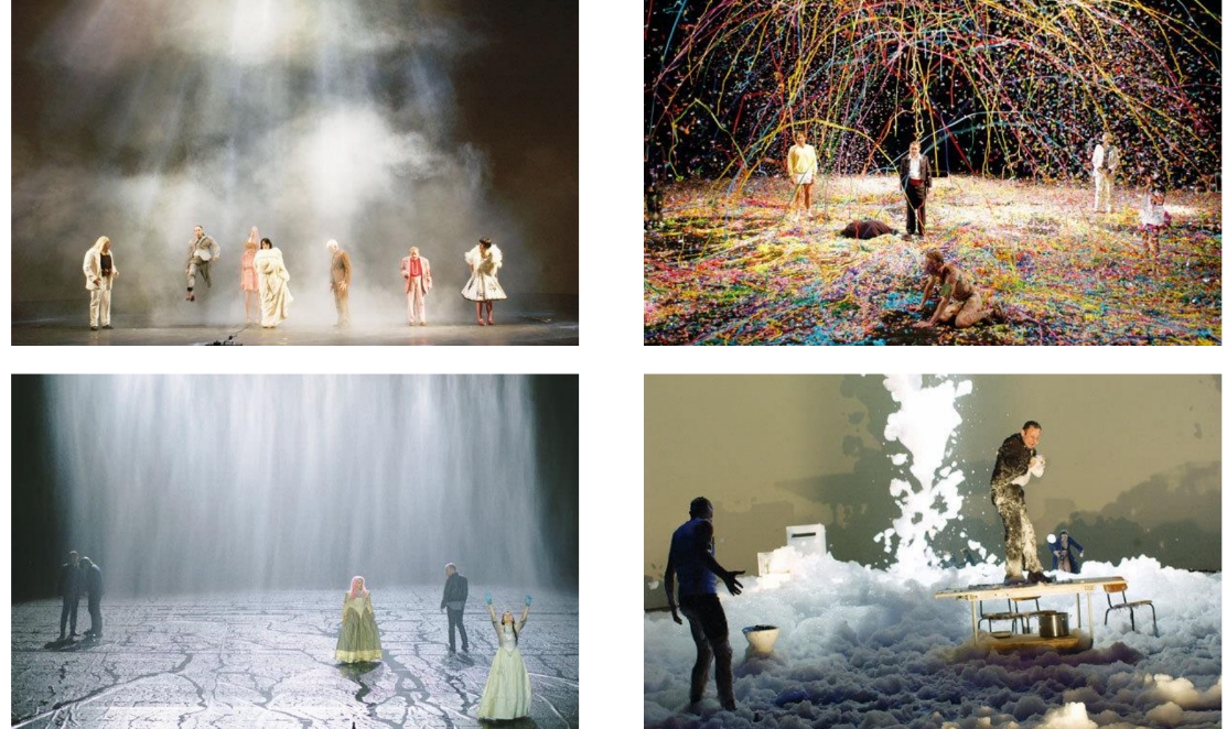 <p>Particulates in the air, haze, fog, snow, confetti, etc.</p>