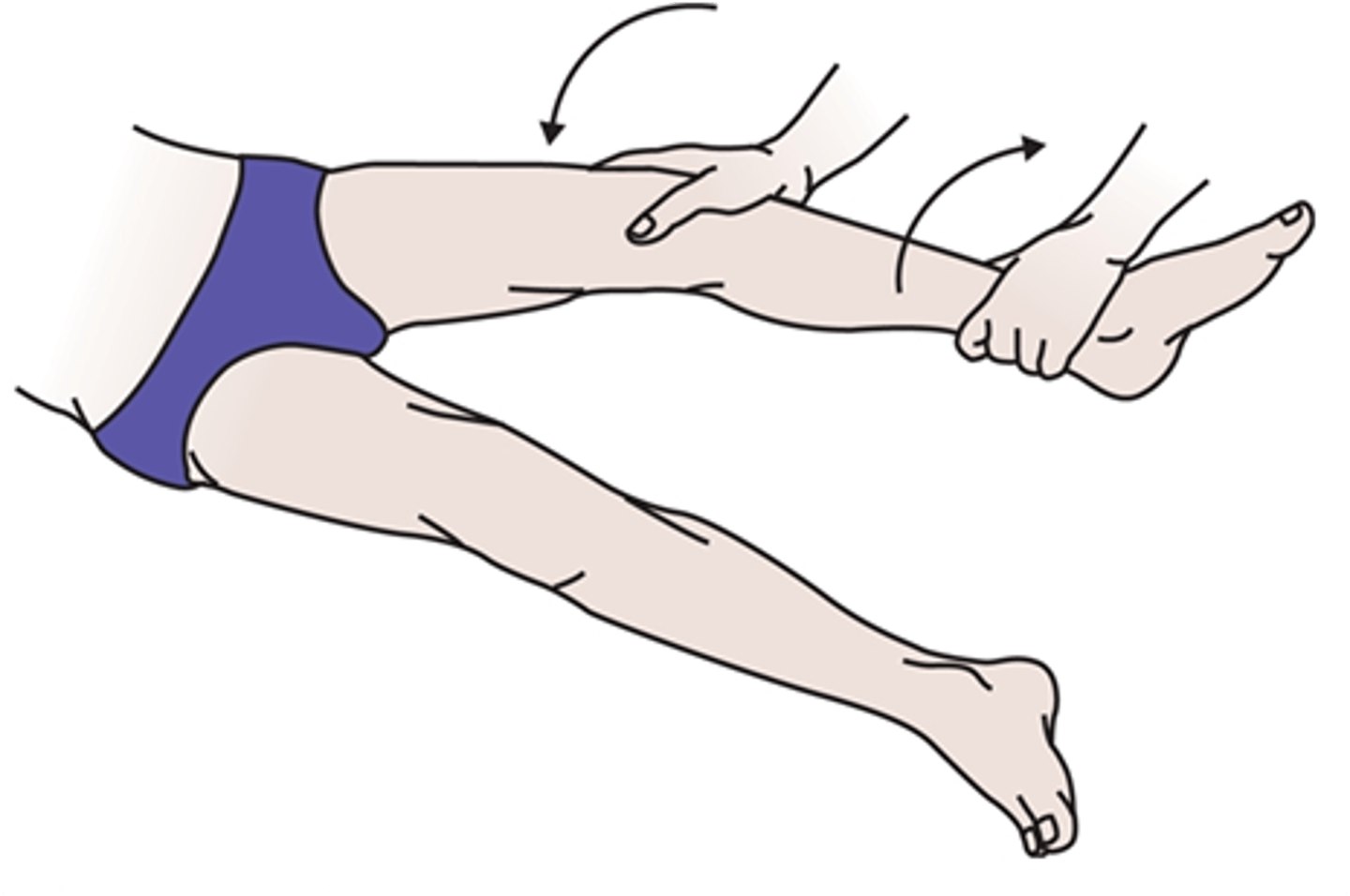 <p>Medial (tibial) collateral ligament testing is performed via the valgus stress test </p>