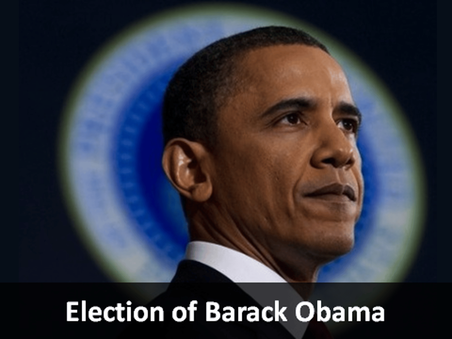 <p>Year when Barack Obama was elected as the first black president of the United States</p>