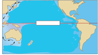 <p>Pacific Ocean circulation wind and surface water flow during normal years</p>