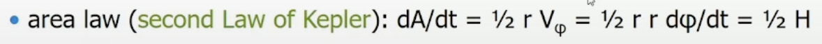 this area is constant per unit of time