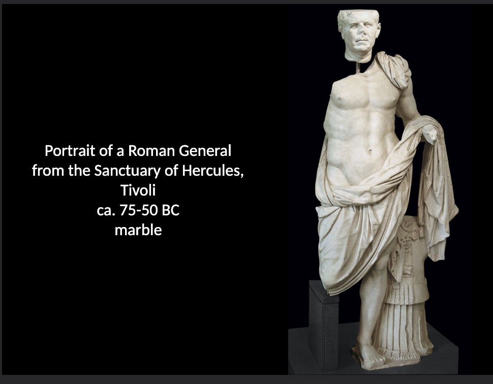 <p>Portrait of a Roman general, from the Sanctuary of Hercules. </p>