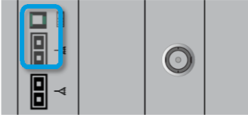 <p>Use a double fiber optic cable from the back of Ampere (upper two ports) and connect it to the back of the remote controller </p><p>Small fiber optic connection enables the standby button to be turned on/off </p>