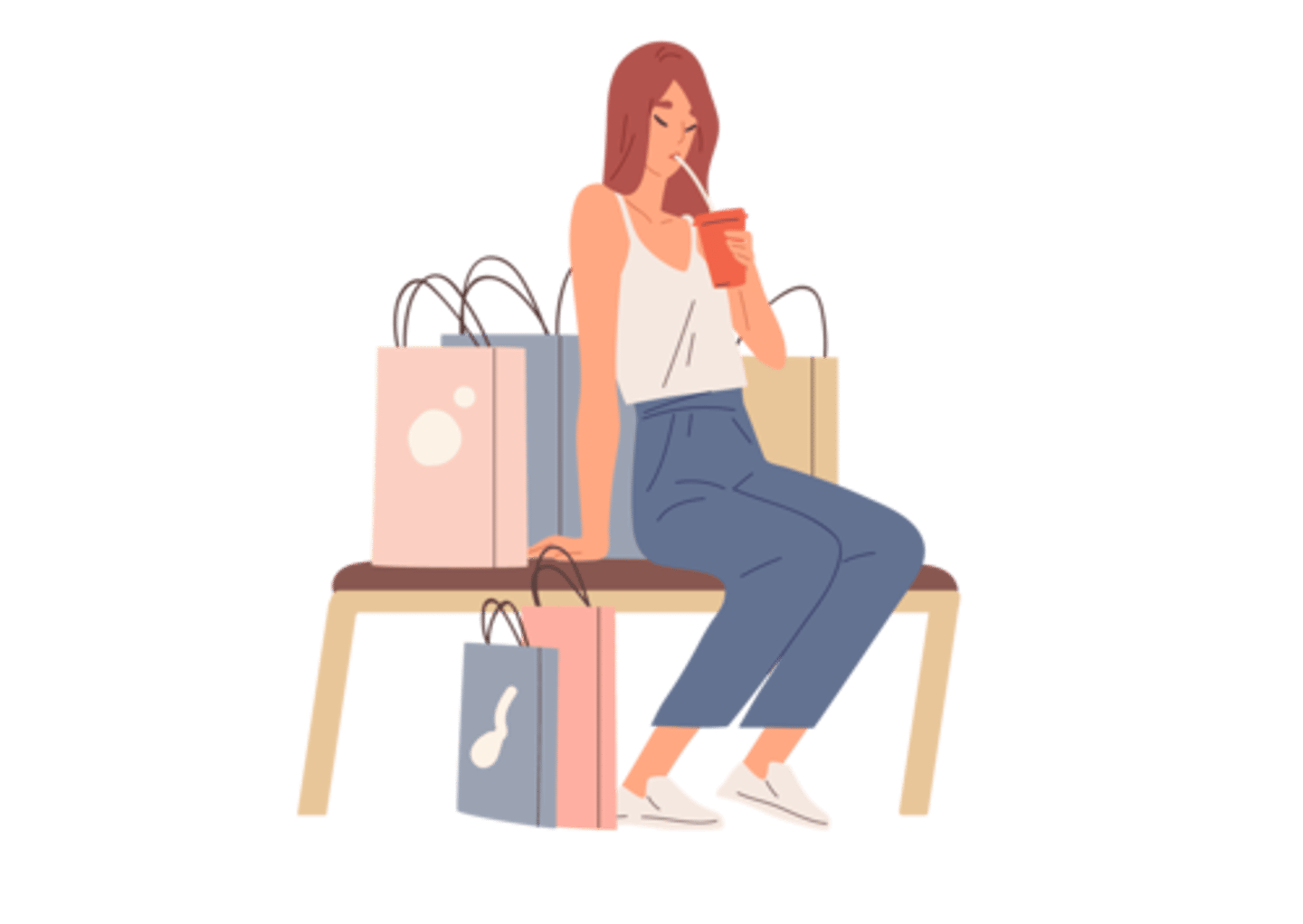 <p>to go on an extremely long shopping trip that tires you out</p>