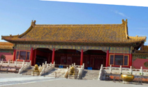 <p>is on the central axis and divides the Forbidden City into two parts, the Outer Court and the Inner Court, therefore, serving as the main entrance to the imperial household.</p><p>The Gate of Heavenly Purity was established in 1420 and rebuilt in 1655. </p><p>Five bays wide, three bays deep, and sixteen meters high, it is a structure with a single-eave roof, resting on the 1.5-meter high white marble base of a Buddhist-style building surrounded by carved stone balustrades.</p><p></p>