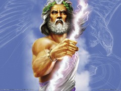 <p>Zeus: eagle, king of gods, thunder</p>