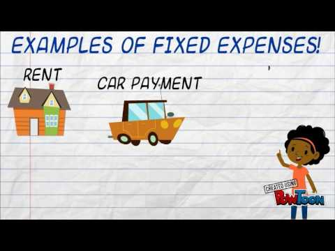 <p>expenses that cost the same each month</p>