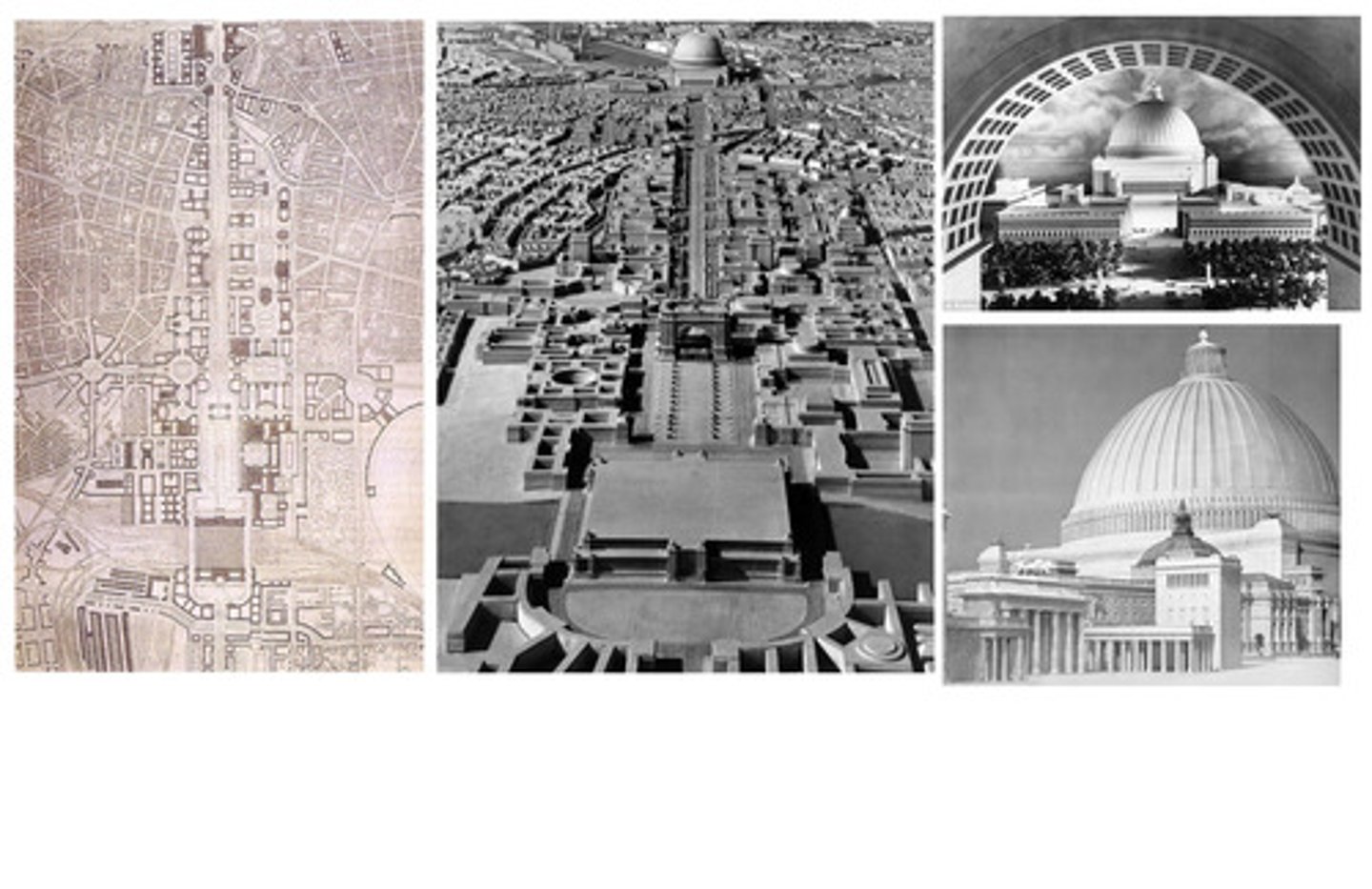 <p>Model built for his art museum.</p><p>Featured a large arch, Hitler's palace, and great hall.</p><p>Believed project would be complete in 1950 with the war won.</p>