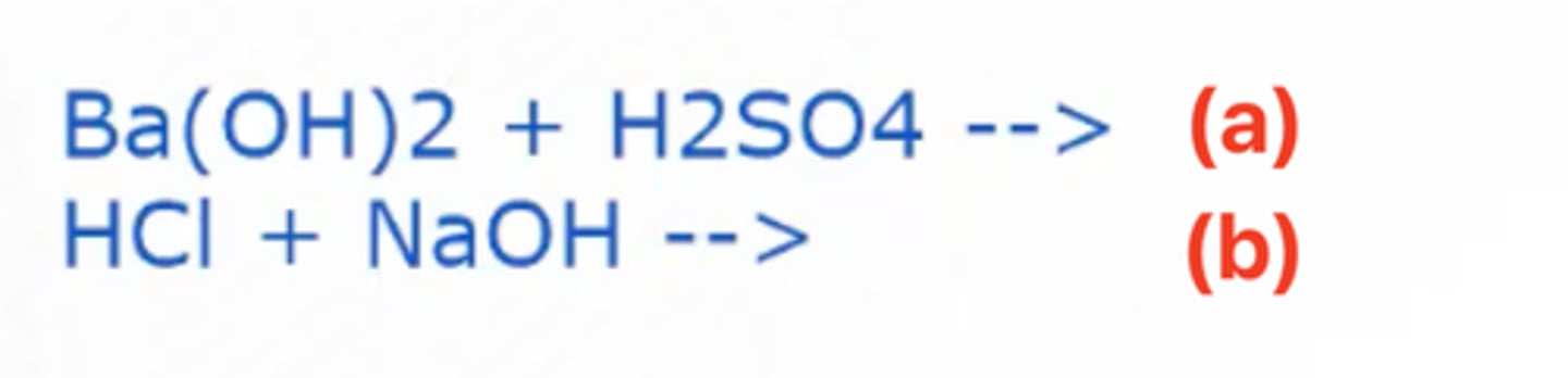 <p>Given the chemical reaction in the image, what are the products formed in (b)?</p>