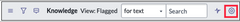 <p>In a list, what is the gear icon called in the list column header? What does it allow the user to do?</p>