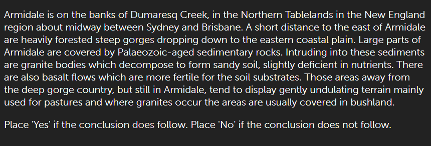 <p> flagged</p><p>the majority of armidale is converid by sedimentary rocks</p>