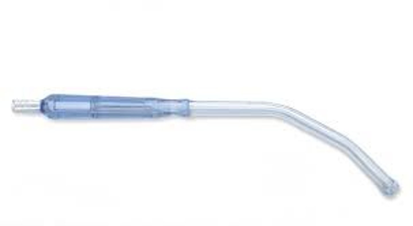 <p>also known as a "tonsil tip" or Yankauer, best suited for suctioning the oral airway</p>