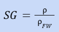 <p><span style="background-color: transparent;"><span>ratio of the density of a fluid to the density of freshwater</span></span></p>