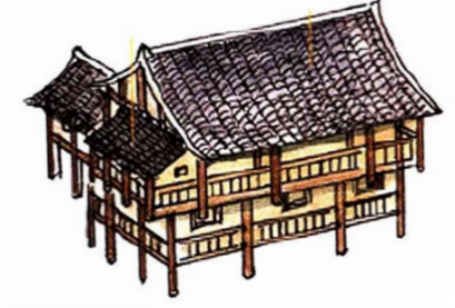 <p>Roofs for stilt houses are usually seen in mountain areas in China’s subtropical southwest. </p>