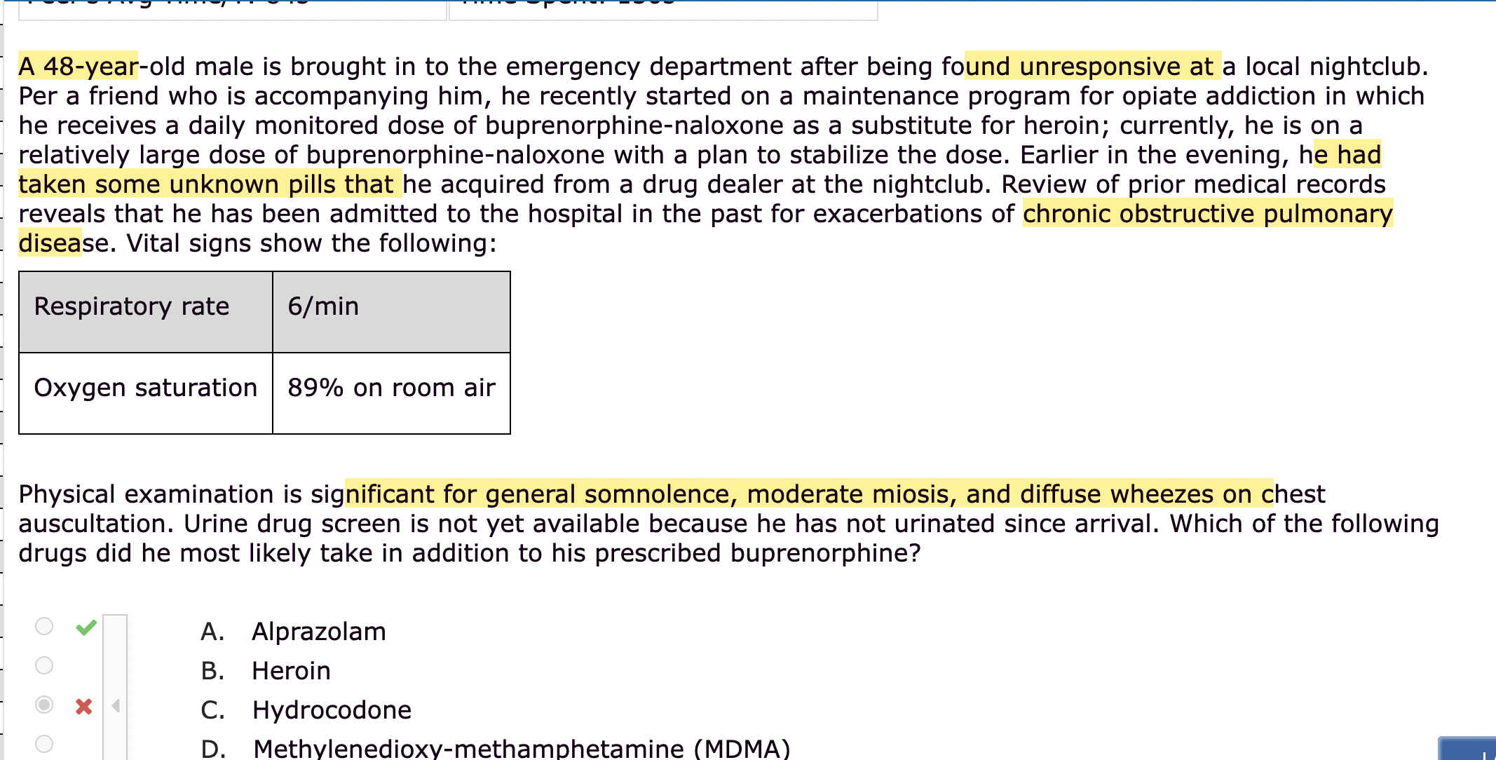 <p>Opiods vs BZD ? </p>