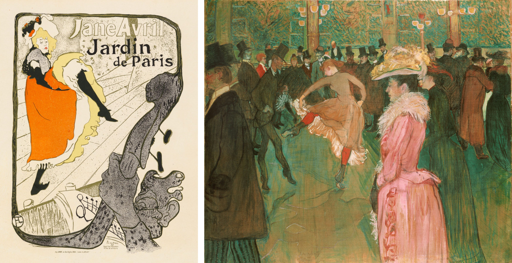 <ul><li><p><span>archetypal bohemian artist, was an aristocrat, dwarf, and party animal</span></p></li><li><p><span>first artist to elevate advertising to the status of fine art, obliterating the boundaries between high and low art</span></p></li><li><p><span>works revolved around the moulin rouge</span></p></li><li><p><span><strong>Avril</strong></span></p></li><li><p><span><strong>At the Moulin Rouge</strong></span></p></li></ul><p></p>