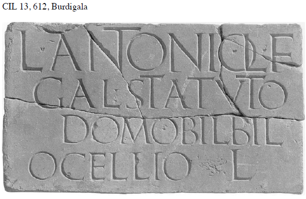 <p>CIL 13, Burdigala</p>