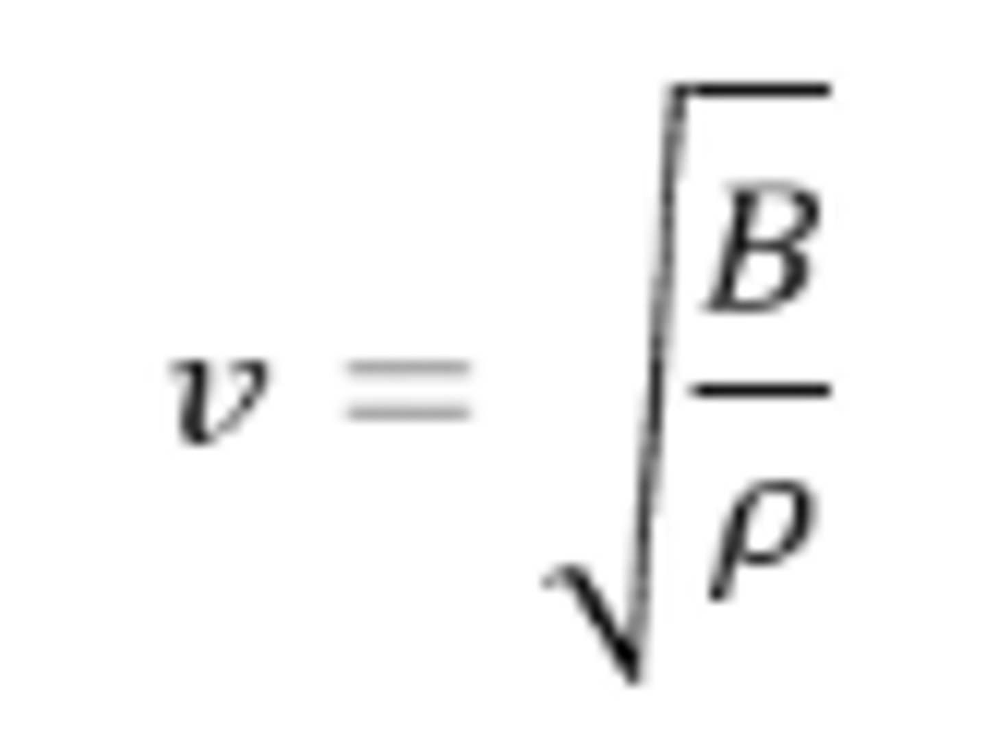 <p>B is ‘bulk modulus’ how hard to compress</p>