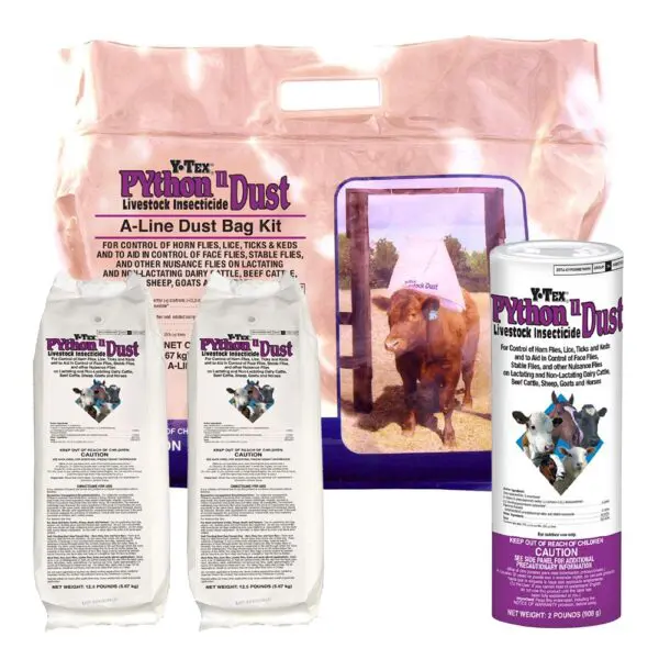 <p><strong>Formula- </strong>PYthon 11 Dust Livestock Insecticide</p>