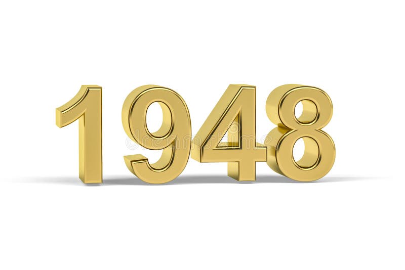 <p>In 1948, 3 years after WW2</p>