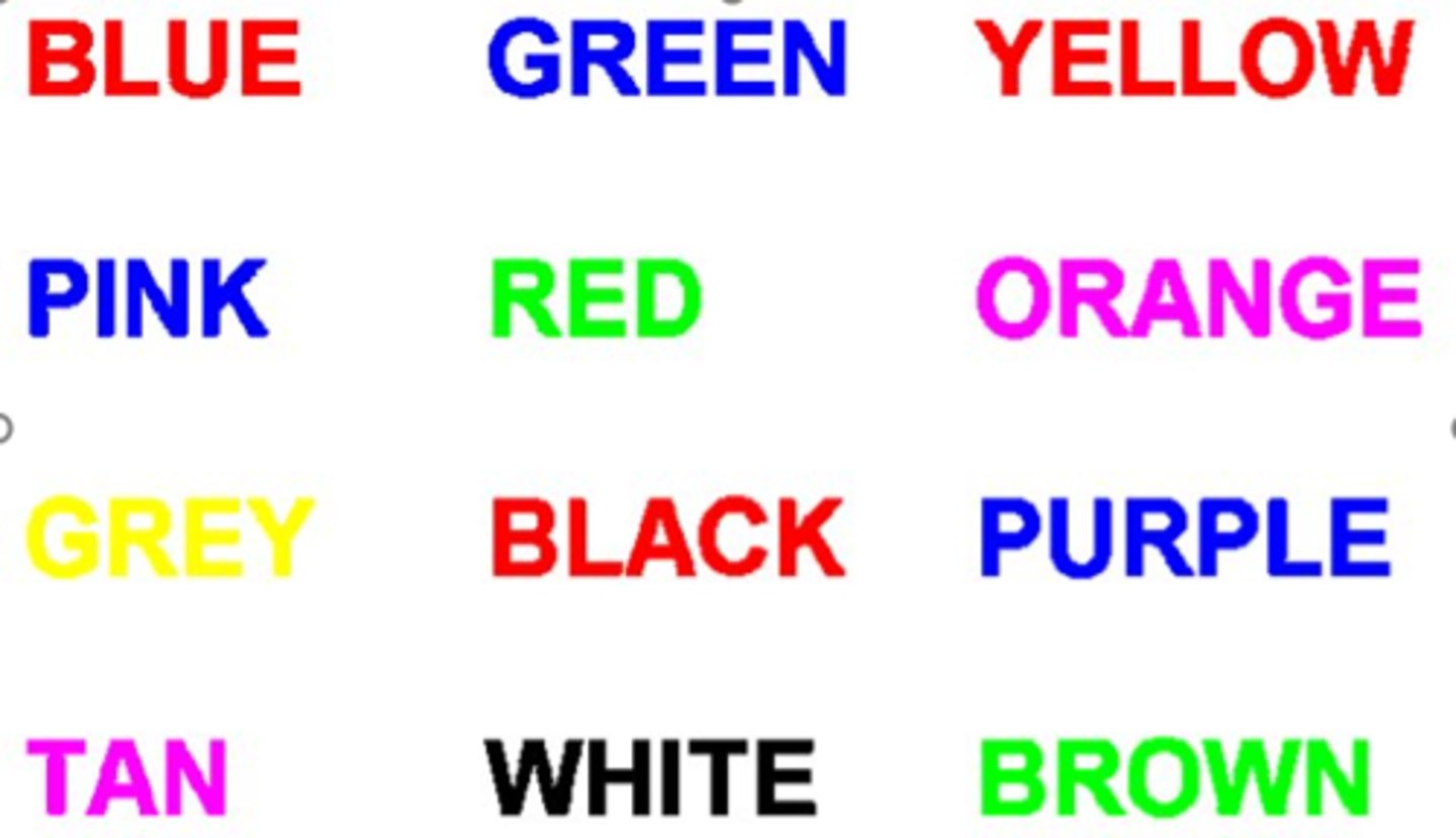 <p>* SZs with thought disorder took 2X as long as non- SZs...</p><p>* ... to complete Stroop task</p><p>* Task involves ignoring the (irrelevant to the task) word and identifying the colour. </p>