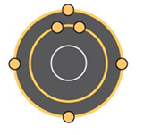 <p>How many valence electrons are represented in the illustrated atom?</p>