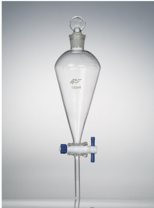<p>Used in extraction procedures to separate a mixture of two liquids into two separated parts <strong>(different densities)</strong></p>