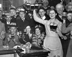 <p>illegal bars during Prohibition</p>