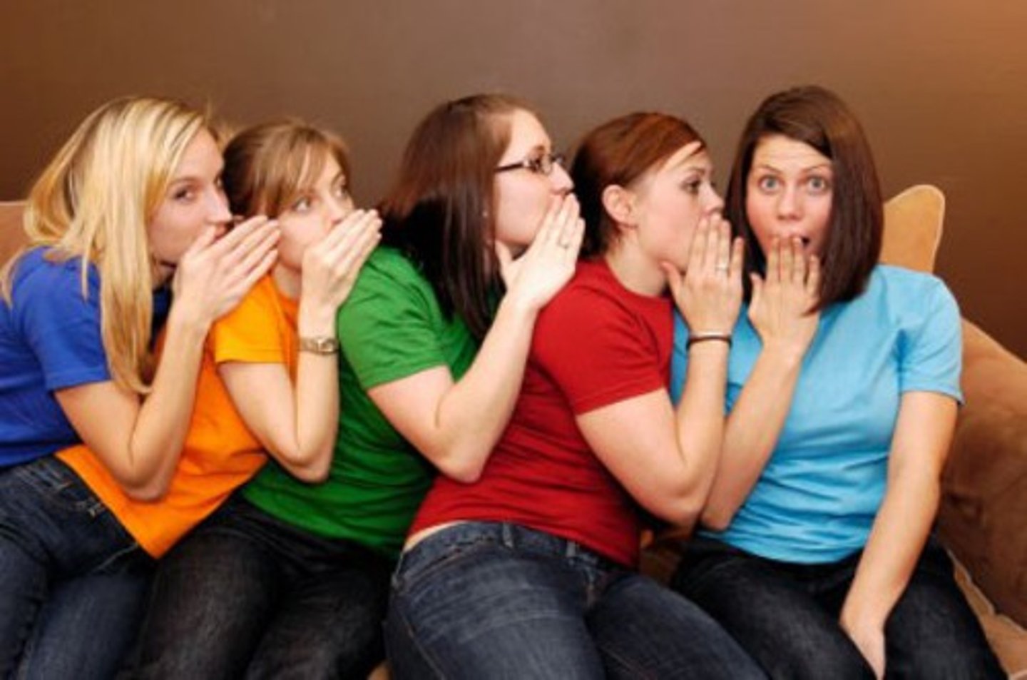 <p>Through or via an informal means of communication or information, especially gossip.</p>