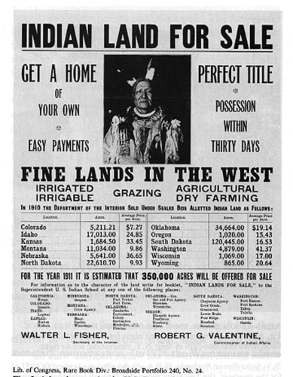 <p>1851 - The U.S. government reorganized Indian land and moved the Indians onto reservations.</p>