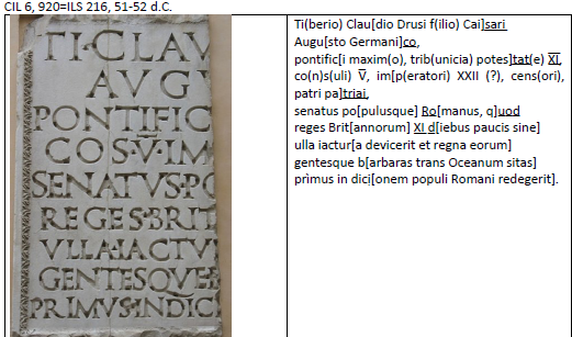 <p>CIL 6 = ILS, 51-52 d.C.</p>