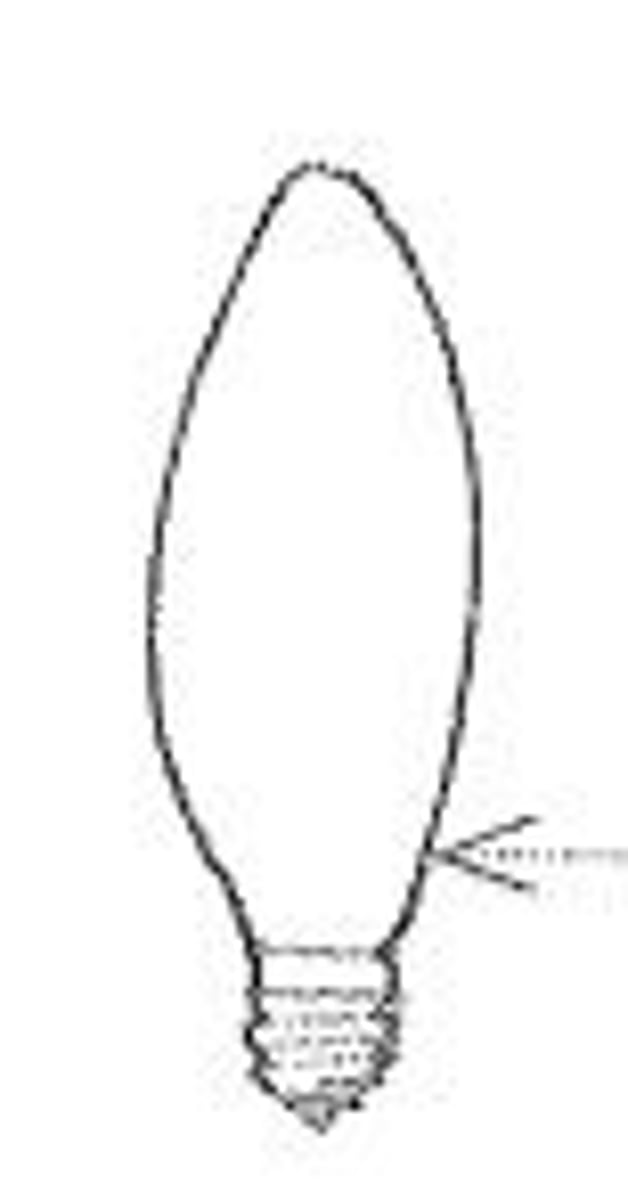<p>Flame - shaped bulb for low - wattage, decorative incandescent lamps.</p>