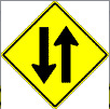 <p>What Does This Sign Mean?: Two Way traffic Ahead</p>