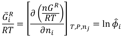 <p>At constant temperature, pressure, and, 𝑛_𝑗≠𝑖</p>