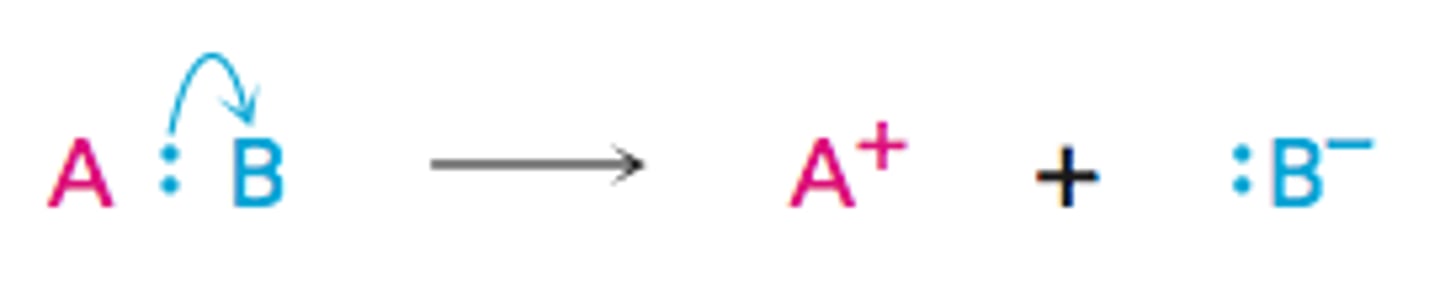 <p>When one bonding atom receives both electrons from the bonded pair</p>