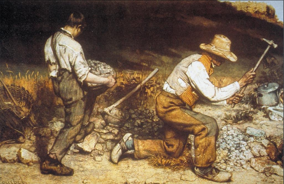 <p>Courbet, The Stonebreakers, 1849-50</p>
