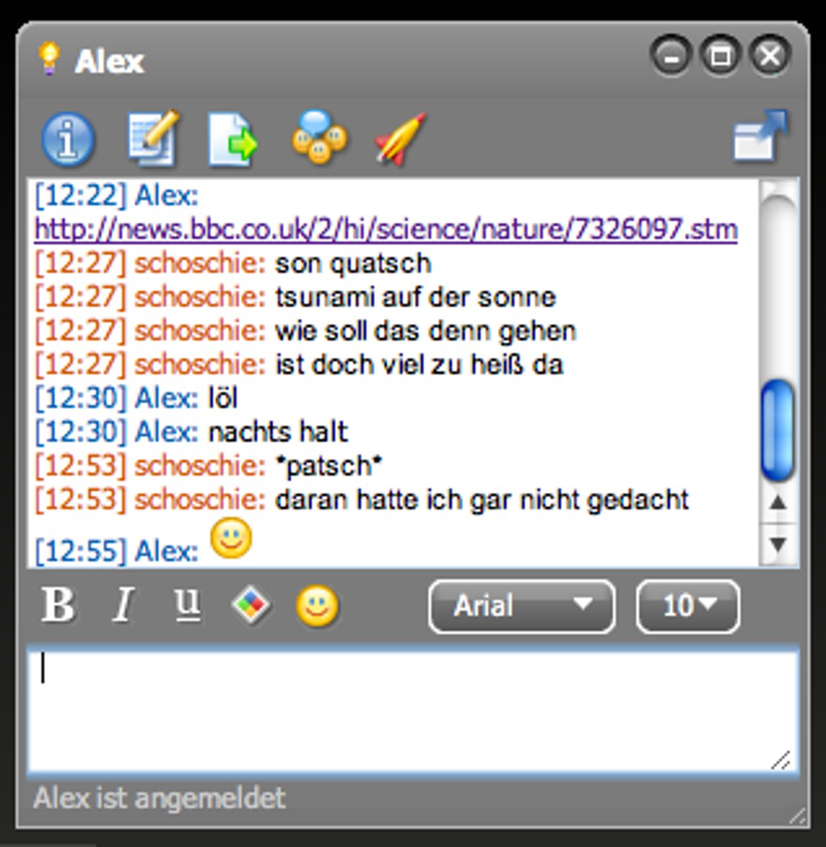 <p>la conversation en ligne</p>